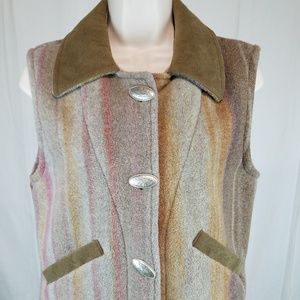 Wooly Bully Wear Women's Fleece Vest Size S Brown